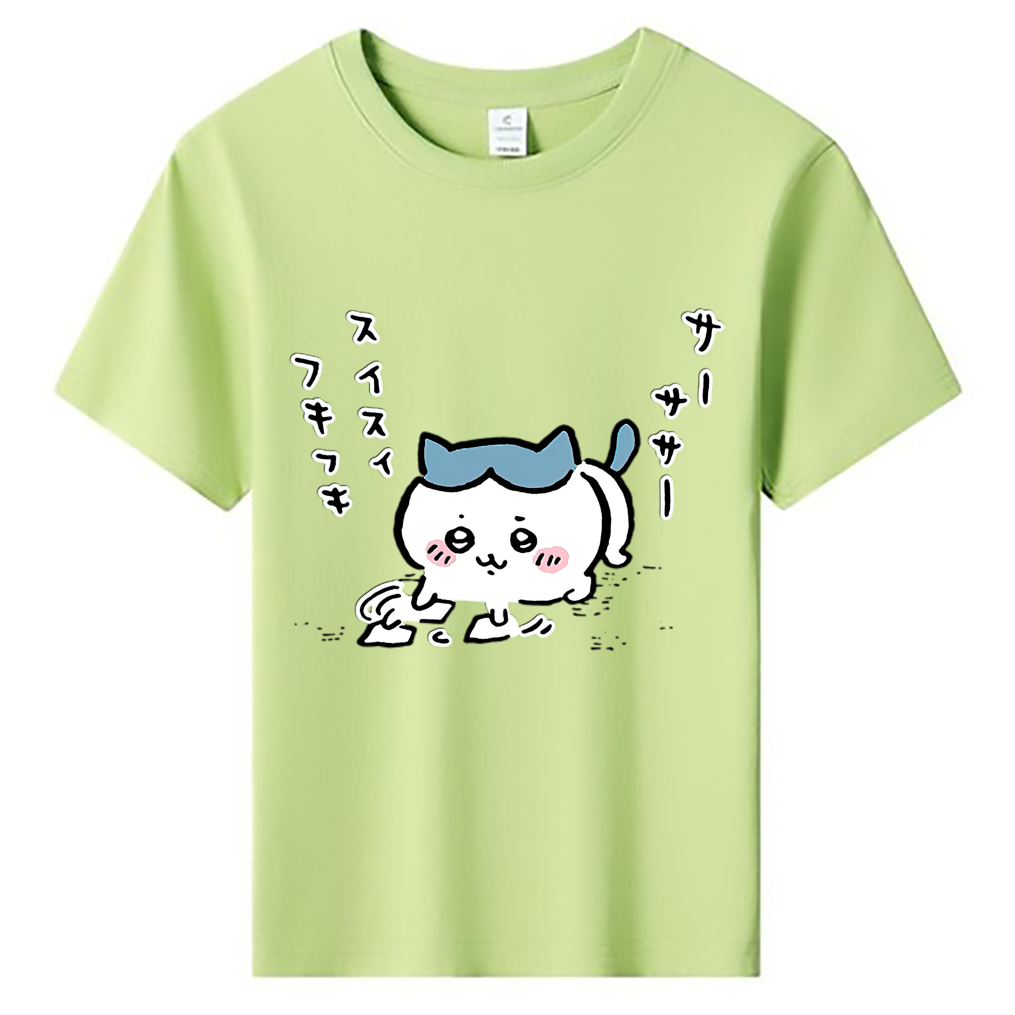 （画像用） ちいかわ ハチワレ Chii-kawa hachiware 綿100％キッズTシャツ（フロントプリント）